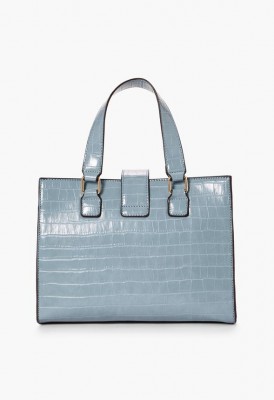 L. Weekend in Venice Satchel - Blue Croc