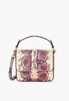 L. Florida Walk Crossbody Bag - Purple Multi-Snake