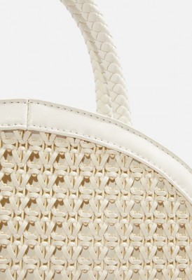 L. Round Rattan Crossbody Bag