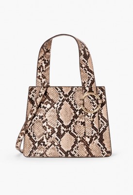 L. The Circle Mini Bag - Natural Snake