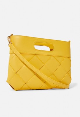 L. Woven Wonder Clutch - Yellow