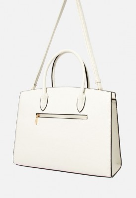 L. Lock Down Satchel - White