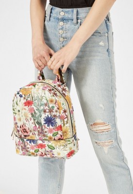 L. Chain Strap Backpack - Floral