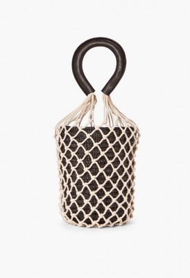 L. Sandy Bae Crochet Bucket Bag - Black