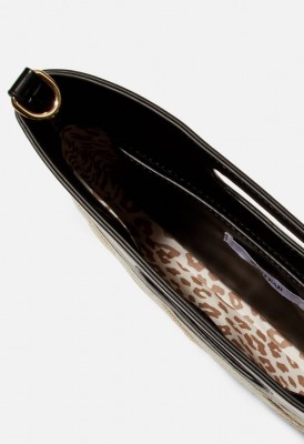 L. Woven Wonder Clutch - Linen - Black